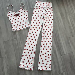 O-Mighty Strawberry print two-piece set - cami and pants